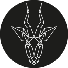 Geometric Animal Antelope Illustration Sticker