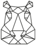 Geometric Animal The Head Of Hippo Sticker