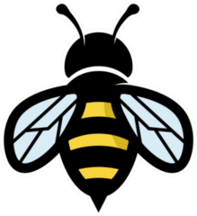 Geometric Bee Logo Sticker