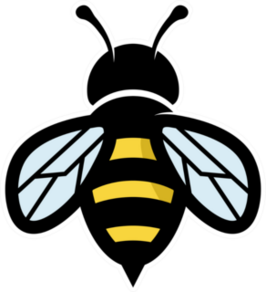 Geometric Bee Logo Sticker