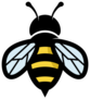 Geometric Bee Logo Sticker