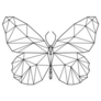 Geometric Butterfly Constellation Sticker