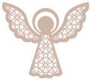 Geometric Christmas Angel Sticker
