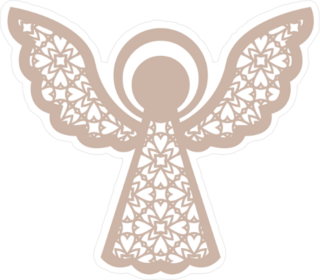Geometric Christmas Angel Sticker