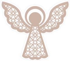 Geometric Christmas Angel Sticker