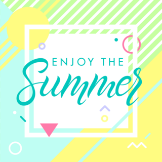 Geometric Enjoy The Summer Sticker