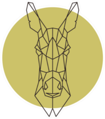 Geometric Head Of Donkey Illustration Sticker