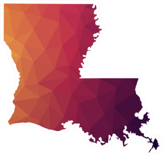 Geometric Louisiana Sticker