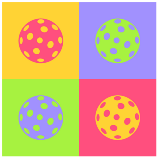 Geometric Mosaic Pickleball Sticker