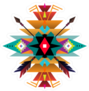 Geometric Native American Design Ornament Sticker