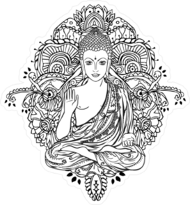 Geometric Ornament Buddha Sticker