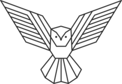 Geometric Owl Logo Sticker