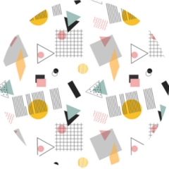 Geometric Retro Shape Sticker 