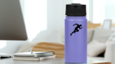 Geometric Runner Sticker on a Water Bottle (New) example