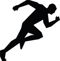 Geometric Runner Sticker