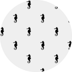 Geometric Simple Seahorse Pattern Sticker