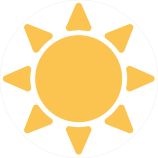Geometric Sun Icon Sticker