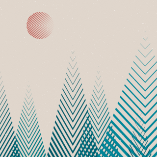 Geometric Triangle Abstract Mountains Sticker