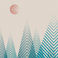 Geometric Triangle Abstract Mountains Sticker