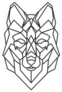 Geometric Wolf Sticker