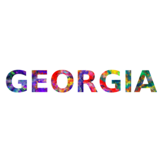 Georgia Colorful Typography Sticker