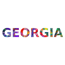 Georgia Colorful Typography Sticker