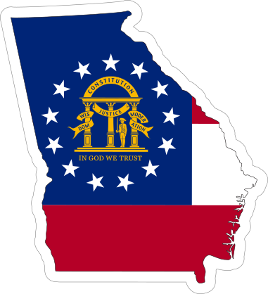 Georgia Flag State Sticker