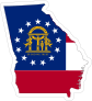 Georgia Flag State Sticker