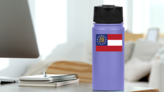 Georgia Ga State Flag Sticker on a Water Bottle (New) example