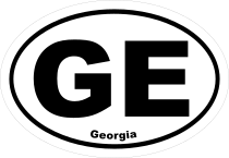 Georgia Ge Oval Sticker
