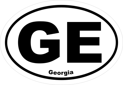 Georgia Ge Oval Sticker