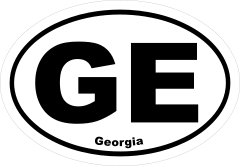 Georgia Ge Oval Sticker