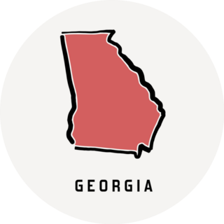 Georgia Map Outline Simplified Sticker