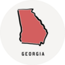 Georgia Map Outline Simplified Sticker