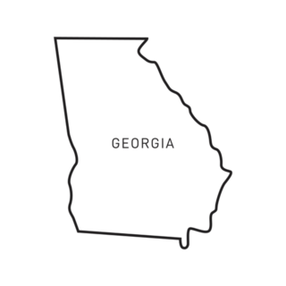 Georgia Map Outline Sticker