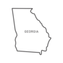 Georgia Map Outline Sticker
