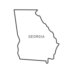 Georgia Map Outline Sticker