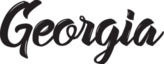 Georgia Typography Sticker