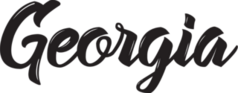Georgia Typography Sticker
