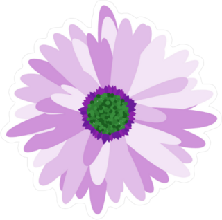 Gerbera Daisy Flower Sticker