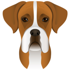 German Boxer Face Sticker