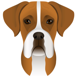 German Boxer Face Sticker