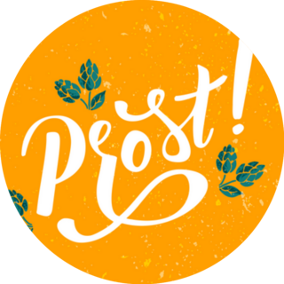 German Cheers Beer Typography Illustration Sticker