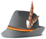 German Hat With Feather Sticker