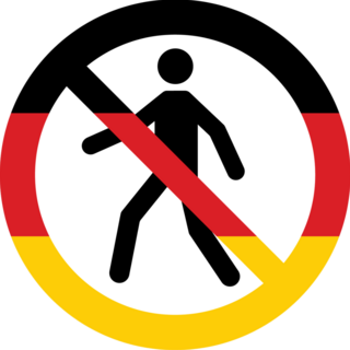 German Human Entry Forbidden Symbol Sticker