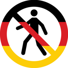 German Human Entry Forbidden Symbol Sticker