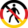 German Human Entry Forbidden Symbol Sticker