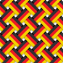 German National Colors Interlaced Stripes Sticker