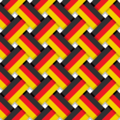 German National Colors Interlaced Stripes Sticker