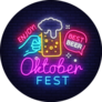 German Oktoberfest Neon Beer Sign Sticker